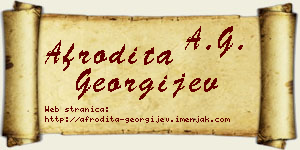 Afrodita Georgijev vizit kartica